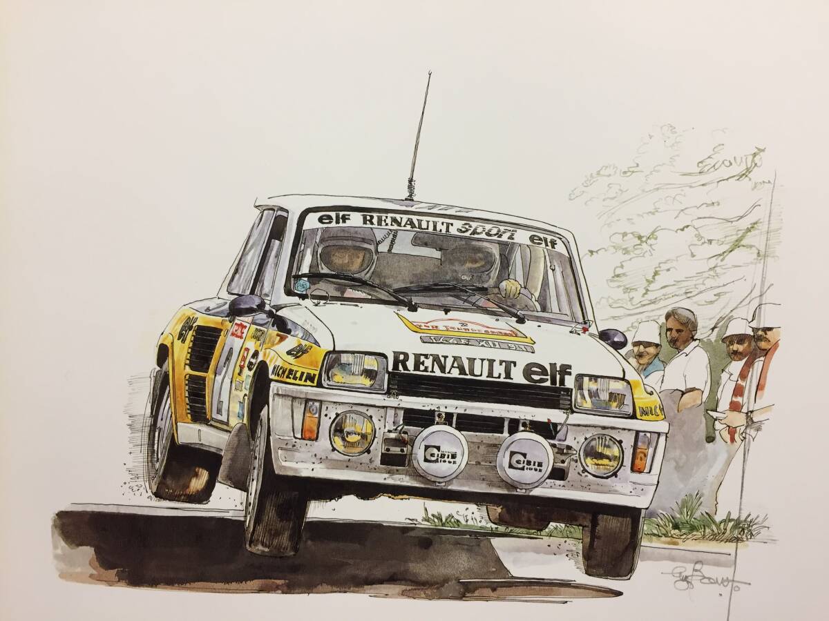 【正規品 絶版】Bowイラスト ルノー5 ターボ カーマガジン 122 Renault 5Turbo アンティーク クラシックカー 旧車 絵の画像1