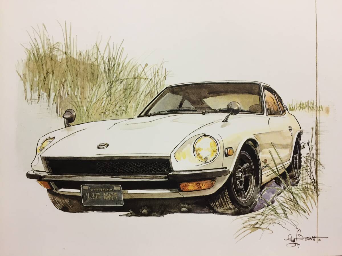 【正規品 絶版】Bowイラスト フェエアレディーZ432 カーマガジン 124 Nissan Fairlady Z432 アンティーク クラシックカー 旧車 絵の画像1