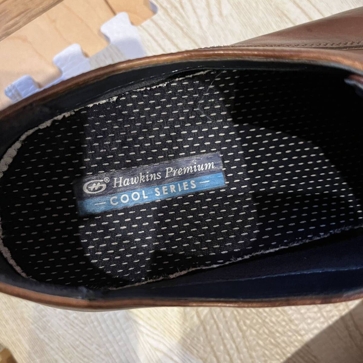 hawkins premium ホーキンスプレミアム cool series ビジネスシューズ 革靴 ブラウン　茶　27センチ　紳士靴 通気性ビジネスシューズ　Y_画像10