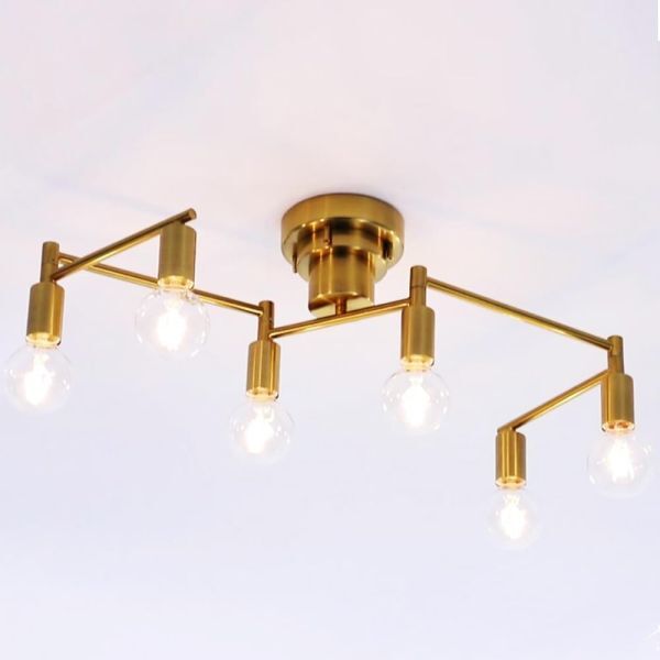 chedar シーリングライト おしゃれ 真鍮 アームが動く 6灯 LED chedar シーリングライト おしゃれ 真鍮 アームが動く 6灯 LED