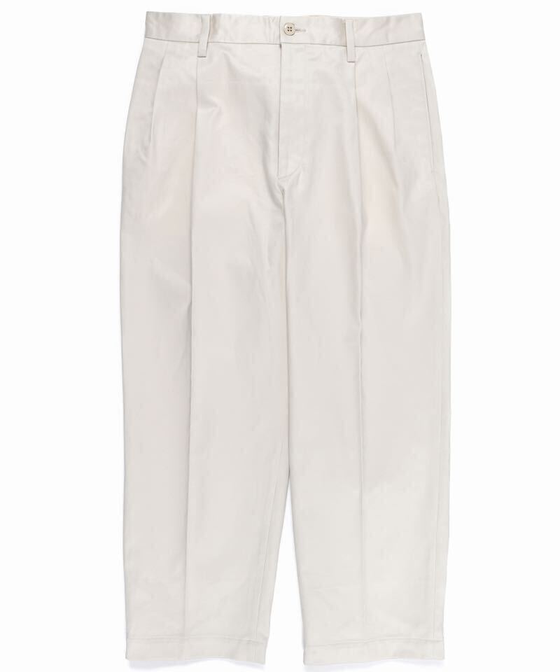 WACKO MARIA 24 SS DOUBLE PLEATED CHINO TROUSERS WHITE M ワコマリア チノ 野村訓市 舐達麻 スラックス デニム パンツ アロハ シャツ_画像2