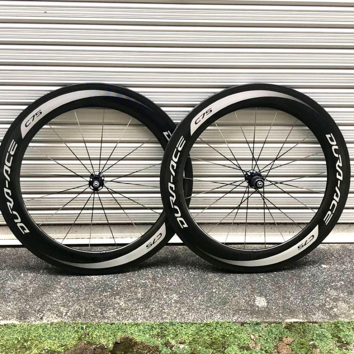 中古 SHIMANO DURA-ACE シマノ デュラエース WH-9000-C75-TU カーボンディープリムホイールセット