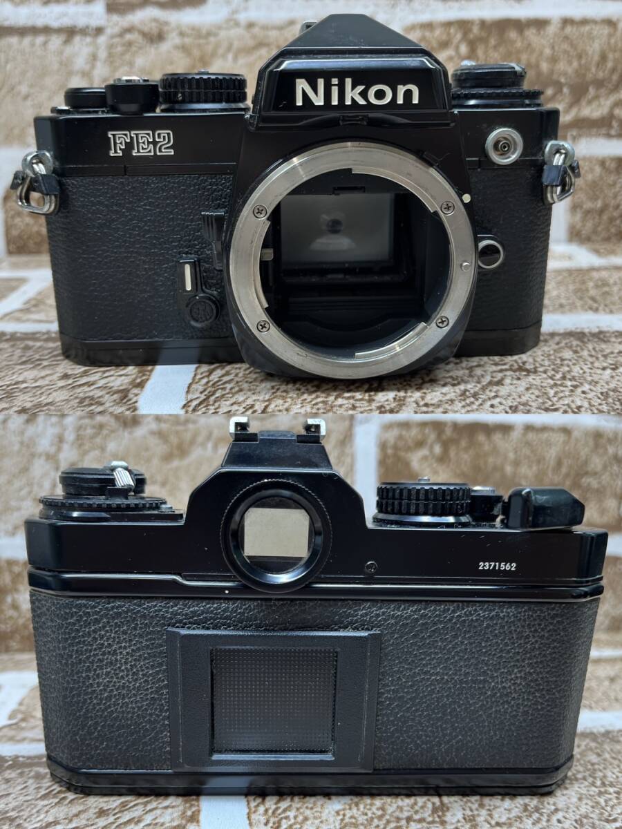 【1円スタート】Nikon FE2 ブラック フィルムカメラ レンズ 動作未確認品 ジャンク ニコン カメラ の画像2