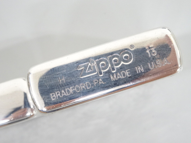 2013年製 ZIPPO ジッポ クロス シルバー 銀 オイル ライター USAの画像6