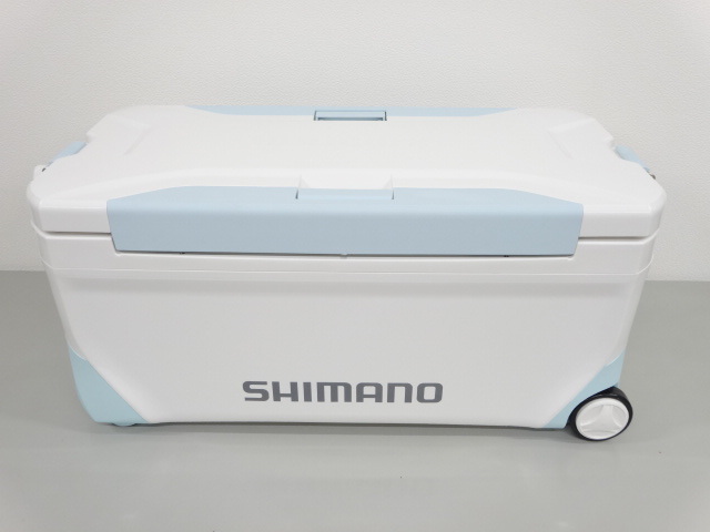 美品 SHIMANO シマノ SPAZA LIGHT 350 キャスター NS-E35Y スペーザ ライト クーラーボックス 35L 軽量 ブルー 青 釣り アウトドア_画像2
