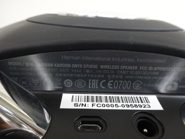 動作確認済み harman kardon ハーマンカードン ONYX STUDIO HKONYXSTUDIOJN 本体 高音質 Bluetooth ワイヤレス スピーカーの画像7