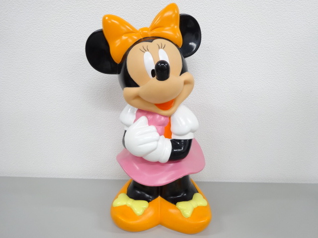 希少 美品 当時物 東京三菱銀行 ミニーマウス 高さ約36cm ソフビ フィギュア 貯金箱 Disney ディズニー 昭和レトロ ヴィンテージ 非売品の画像1