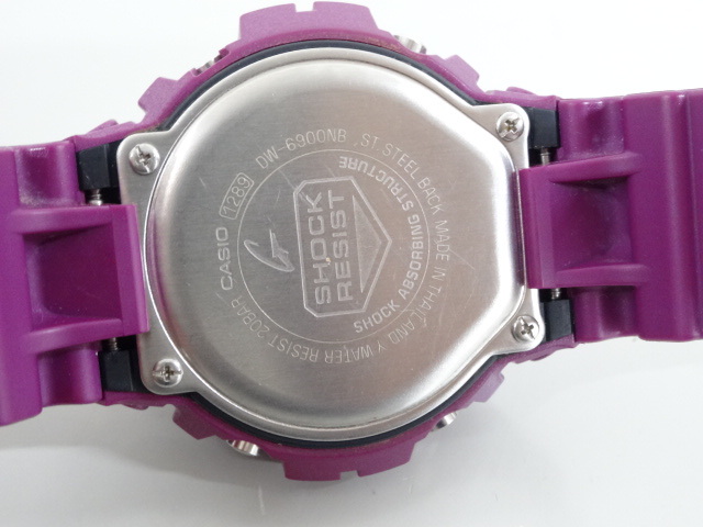 ジャンク 2点セット まとめて CASIO カシオ G-SHOCK DW-6900NB メタリックカラーズ パープル DW-6900CB クレイジーカラーズ 水色 腕時計_画像3