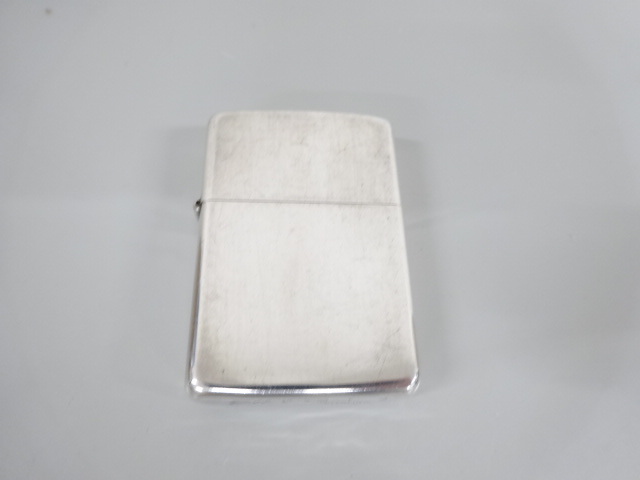 1989年製 ZIPPO ジッポ STERLING SILVER スターリング シルバー プレーン 80's 80年代 イタリック 筆記体 銀 ライター USA ヴィンテージ_画像1