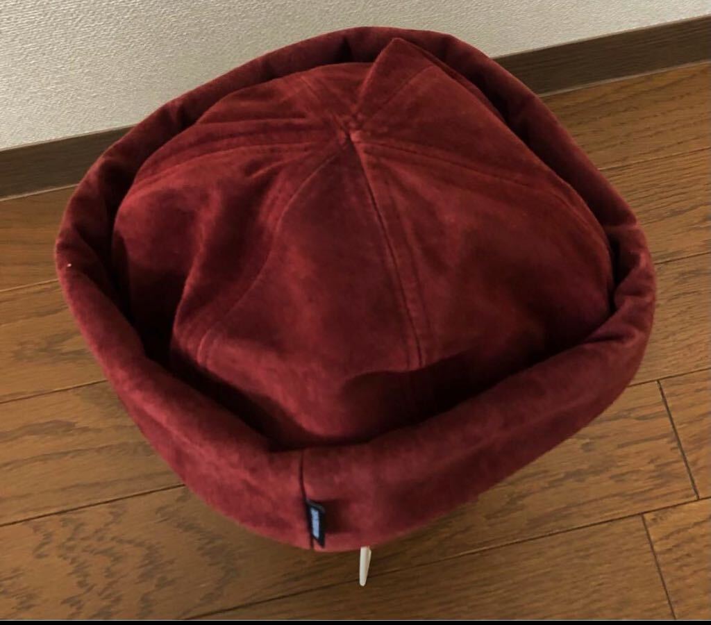 【新品】tightbooth TBPR SUEDE ROLL CAP スエード ワイン レッド ロールキャップ　Ｍ　赤　タイトブース_画像2