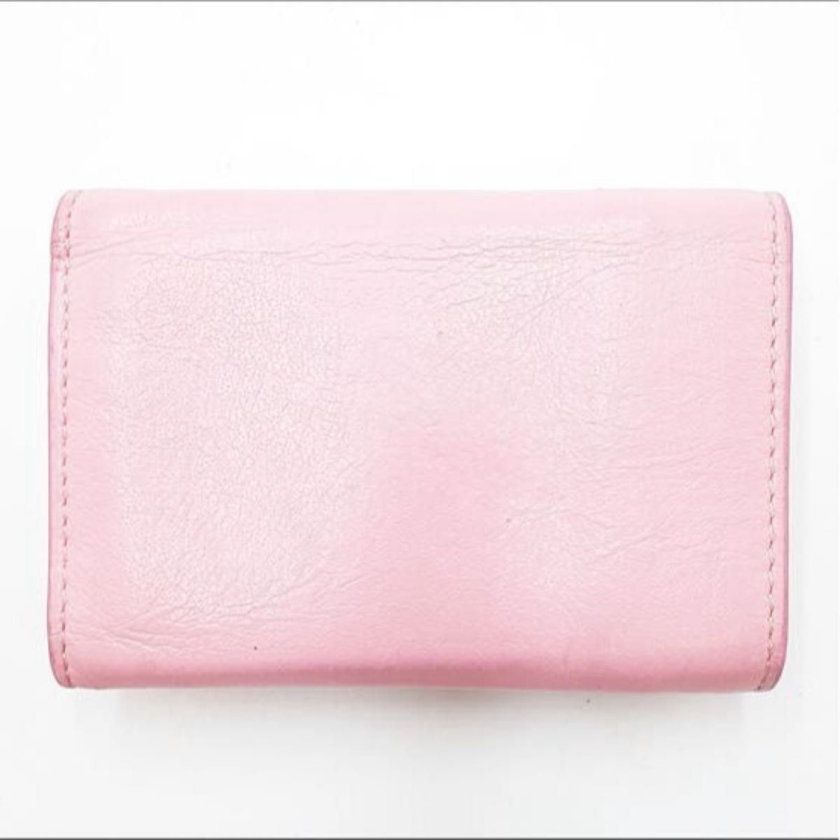 バレンシアガ 財布 ウォレット ペーパーウォレット コンパクトウォレット 三つ折り レザー ピンク系 レディース