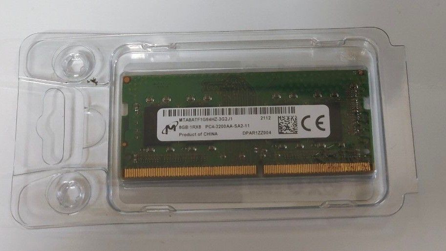Micron 8GB ノート用メモリ PC4-3200AA-SC0-11