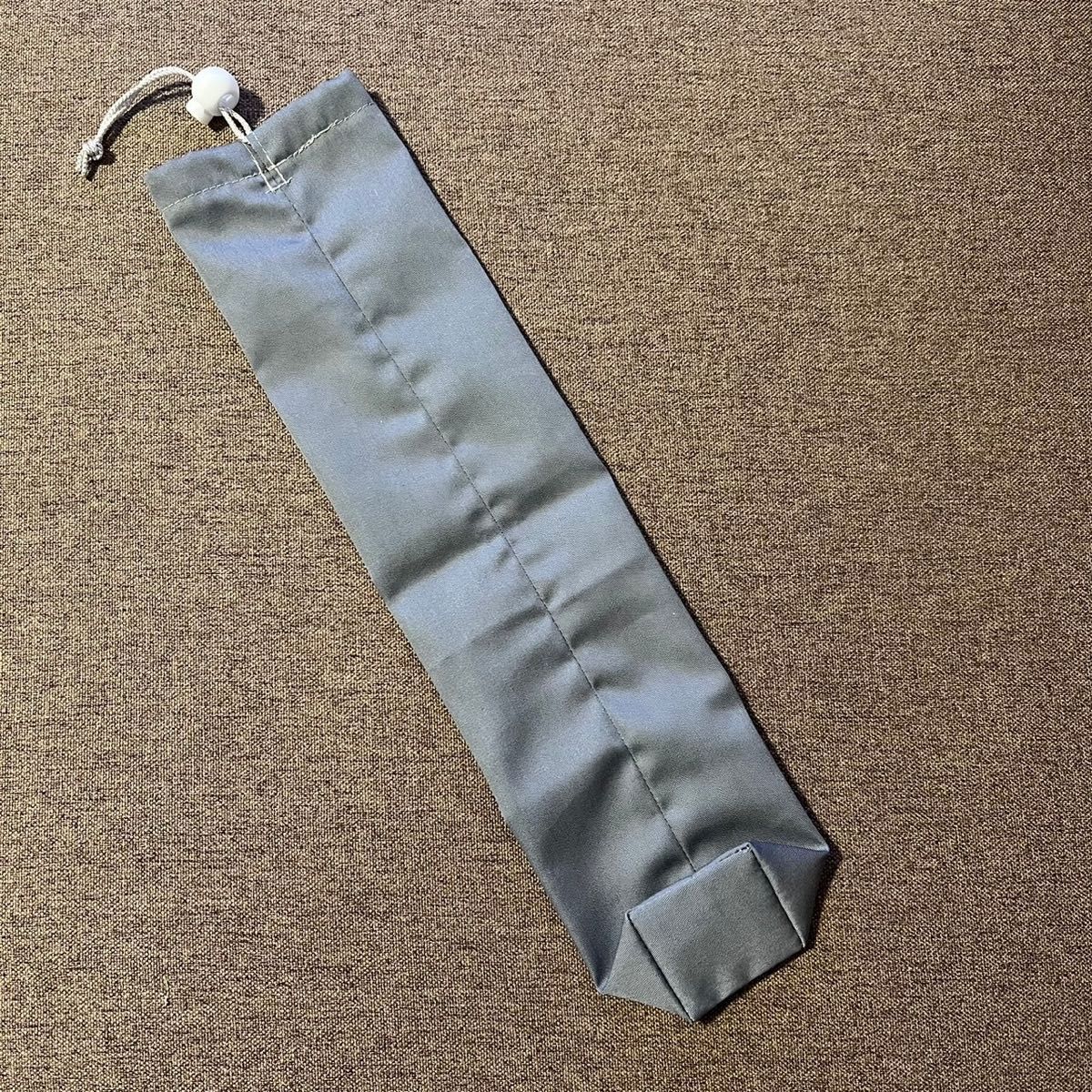 ハンドメイド プレイマットケース 巾着 グレー 灰色 コードストッパー付き 海外 ポケモンカード ポケカ