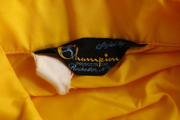 Champion Champion! coach jacket 70 period USA made Vintage! yellow M