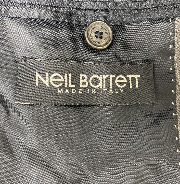 ◆大幅値下げ！◆NeilBarrett ニールバレット　メンズスーツ　セットアップ　ストライプ　サイズ50　ライトグレー　中古B【辻屋質店A0430】_画像6