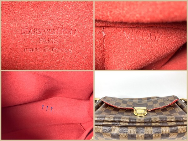 【即決】LOUIS VUITTON ルイヴィトン ダミエ ラヴェッロGM 斜め掛け ショルダーバッグ N60006 VI2067 エベヌ_画像8