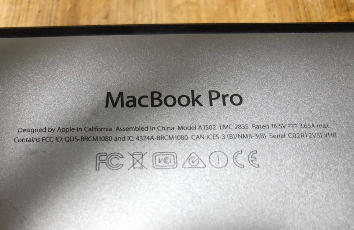Apple Macbook pro A1502 / Core i5 2.9G / 16G / SSD500G / Retina Early 2015 13inch 液晶割れ現状渡し_画像5