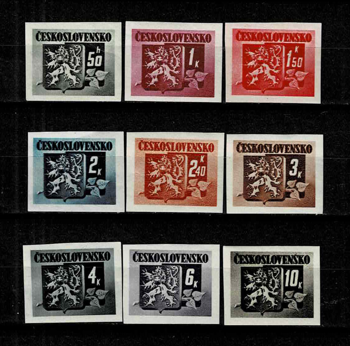  Czech 1945 year . chapter general stamp 9 kind set 