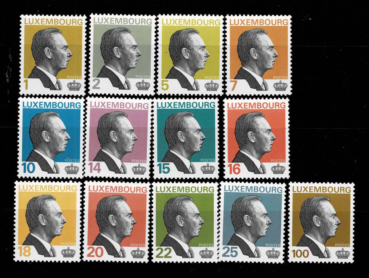 ルクセンブルク 1993-95年 太公通常切手１３種セット_画像1
