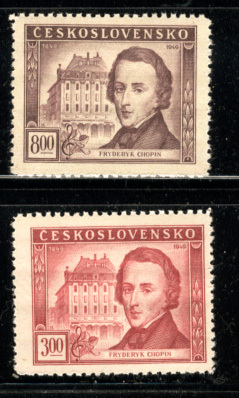  Czech 1949 year composition house sho bread ..100 anniversary stamp set 