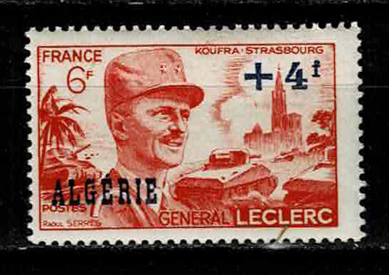 仏領アルジェリア 1948年 付加金付(ルクレール将軍加刷)切手_画像1
