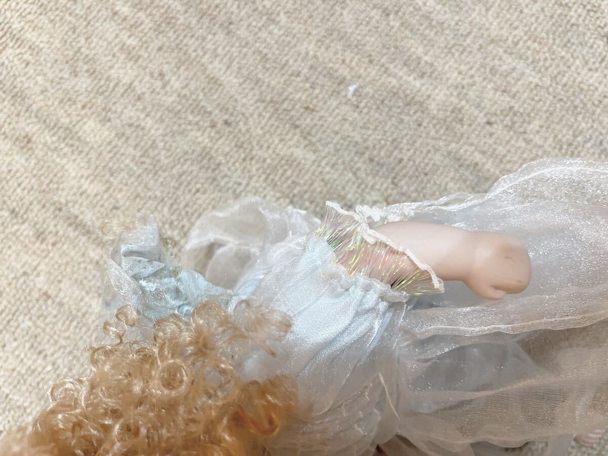 ビスクドール 人形 西洋人形 アンティーク 女の子 ドール レトロ Doll 赤ちゃん お昼寝 目閉じ ヴィンテージ baby 巻き髪 _画像8