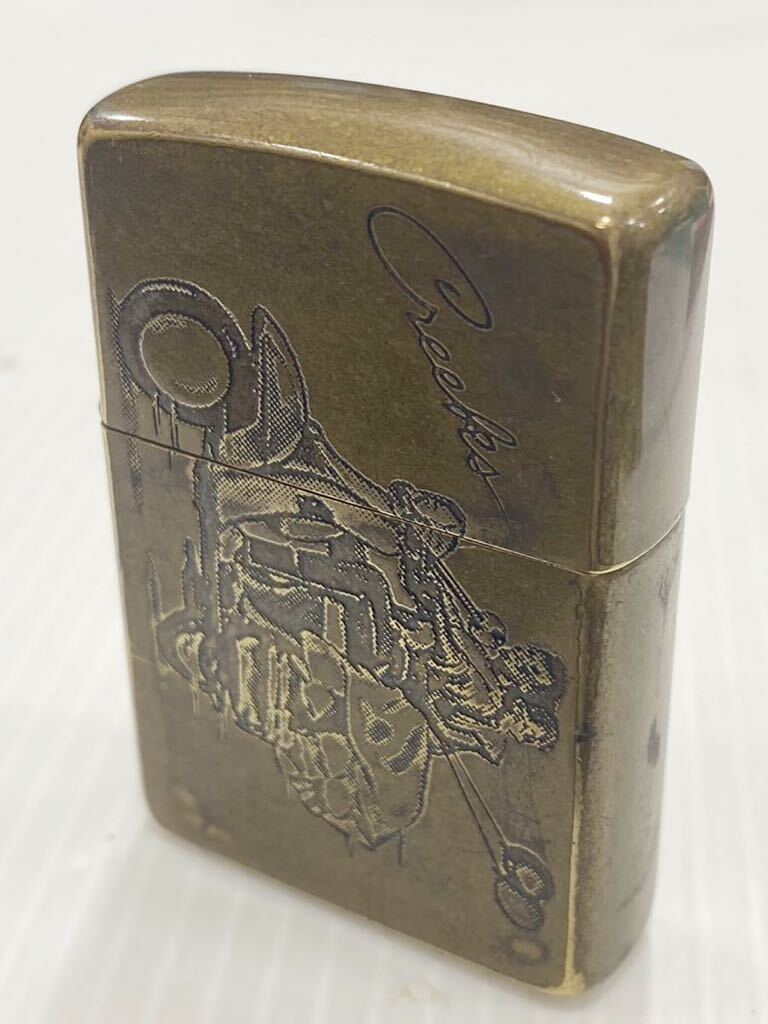 ZIPPO ジッポ Creeks クリークス　ベスパ　バイク　1992年製　火花確認済み　オイルライター _画像4