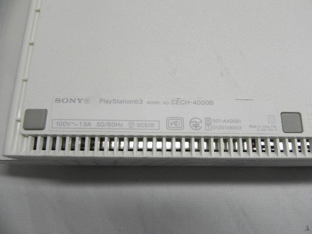 【通電確認のみ】 SONY ソニー PS3 プレイステーション3 CECH-4000B 250GB ホワイト（大）_画像8