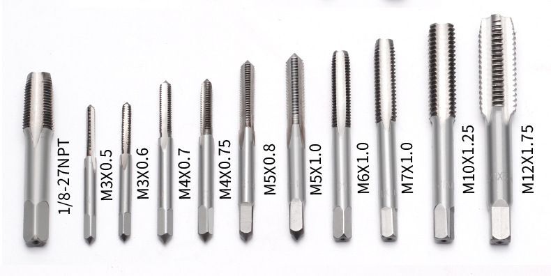 タップダイスセット 40pcs 修復キット 切削工具 ネジ山 ネジ穴 ボルト穴 