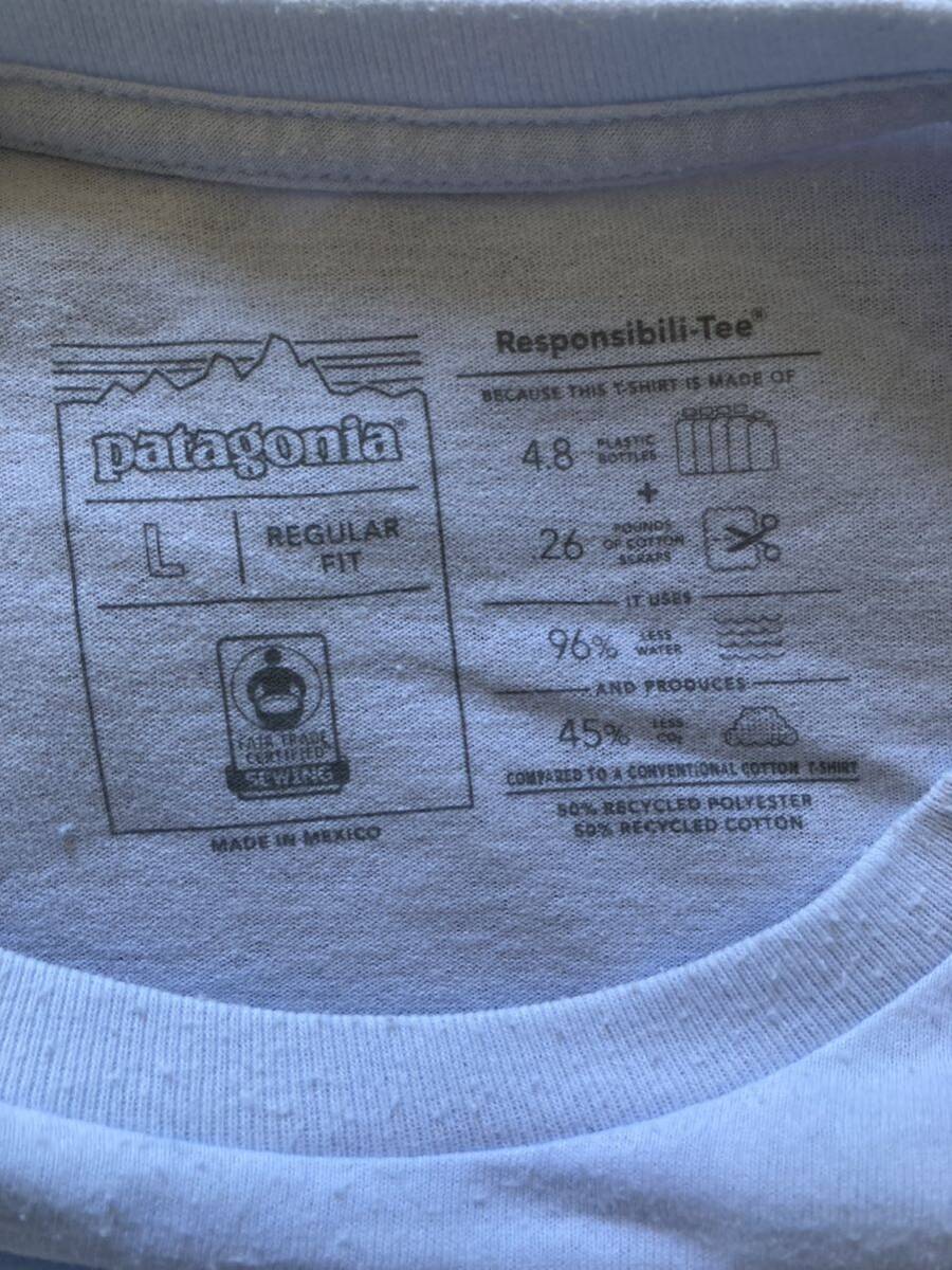 パタゴニアメンズデイリーポケット Tシャツ　　　　　　　Patagonia サイズL ホワイト白_画像4