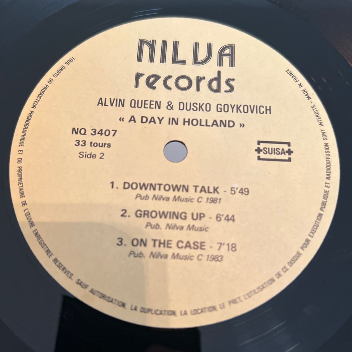 フランス原盤オリジナル　美品　Alvin queen & dusko goykovich / a day in holland LP レコード_画像5
