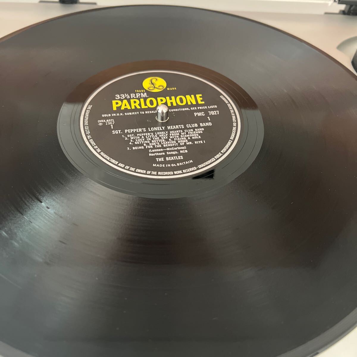 UK mono remark have yellow paromato1(1AG,35RL) Beatles Sgt Pepper\'s Lonely Hearts Club Band Beatles LP record mono surge .nto
