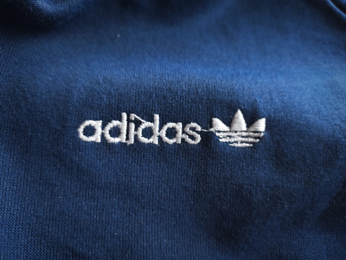 台湾製【美品】80s adidas トラックジャケット M アディダス ジャージ トップ ブルゾン ジャケット デサント 90s TAIWAN USA ATP VINTAGEの画像6