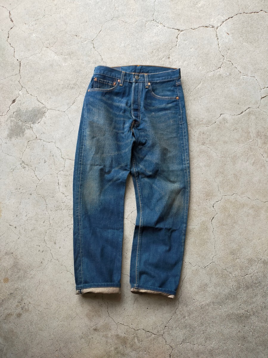 USA製【美品/ヴィンテージ加工】Levis 501 インディゴ デニムパンツ w31 リーバイス ジーンズ ジーパン 502 505 517 XX E VINTAGE LVC USA _画像1