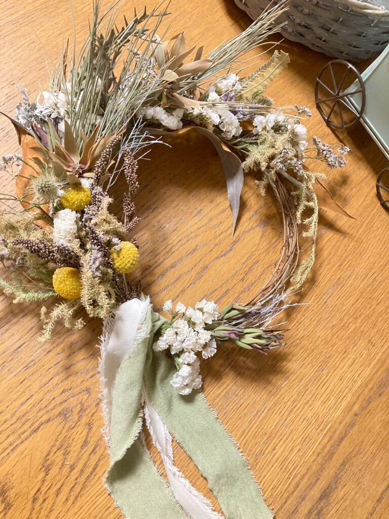 Handmade* hand made * dry flower *** lease * ornament * wall decoration *botanical wreath*30~67.***