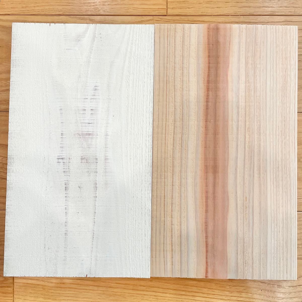 【木工屋の国産杉エイジング板　5枚セット（アイボリーホワイト）】ヴィンテージ　古材風　DIY