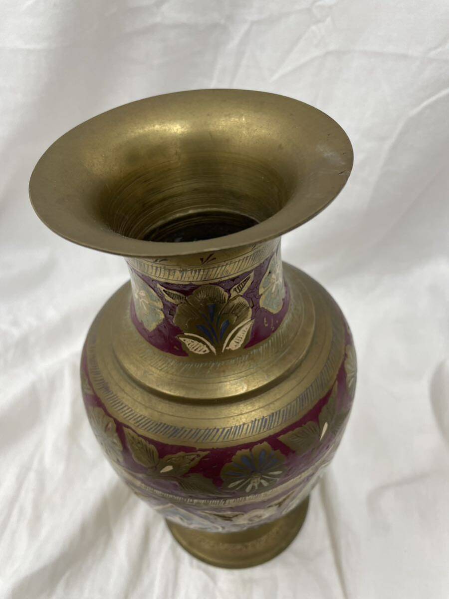 真鍮 黄銅 花瓶 花器 花入 フラワーベース 壺 _画像5