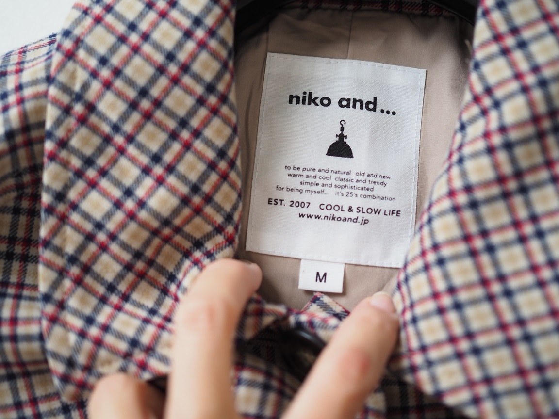 niko and...( Nico and )* ассортимент проверка пальто с отложным воротником 