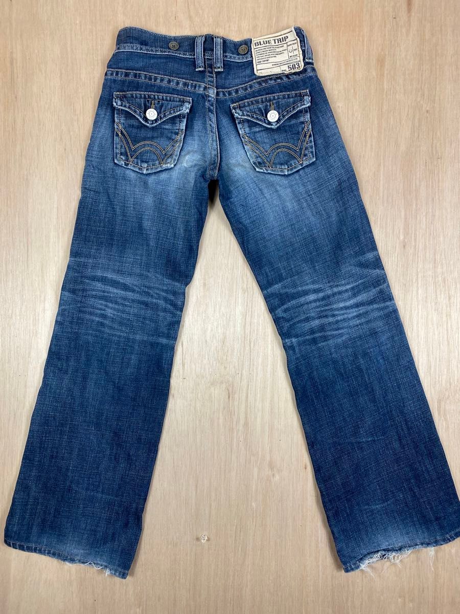 古着　EDWIN 503 BLUE TRIP レディース　デニムジーンズ　XS デニムパンツ