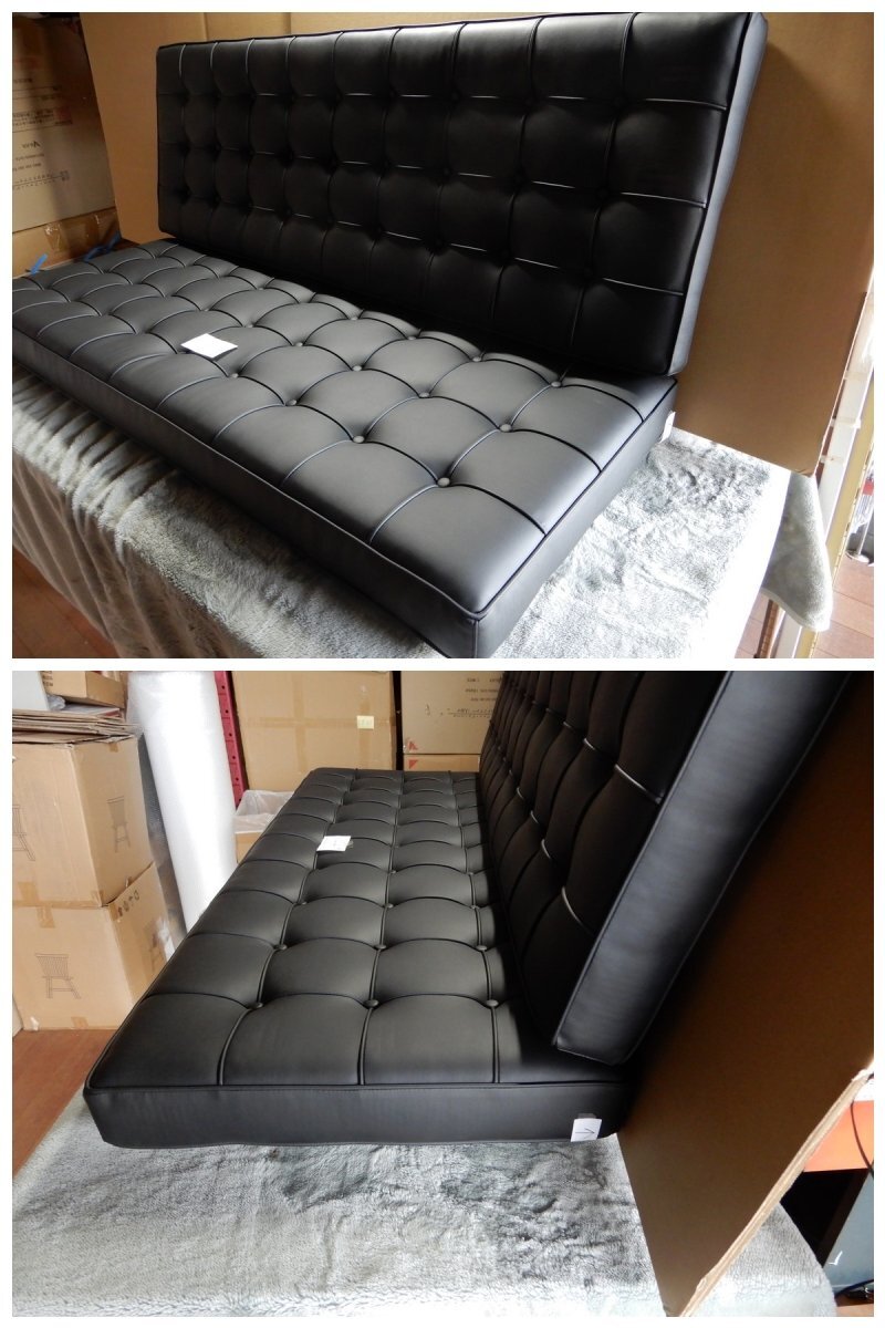  Barcelona 2 seater . sofa for [.* seat cushion single goods sale ] 20230213-002 black YS-2012-2 imitation leather trim exchange buying change cushion only 