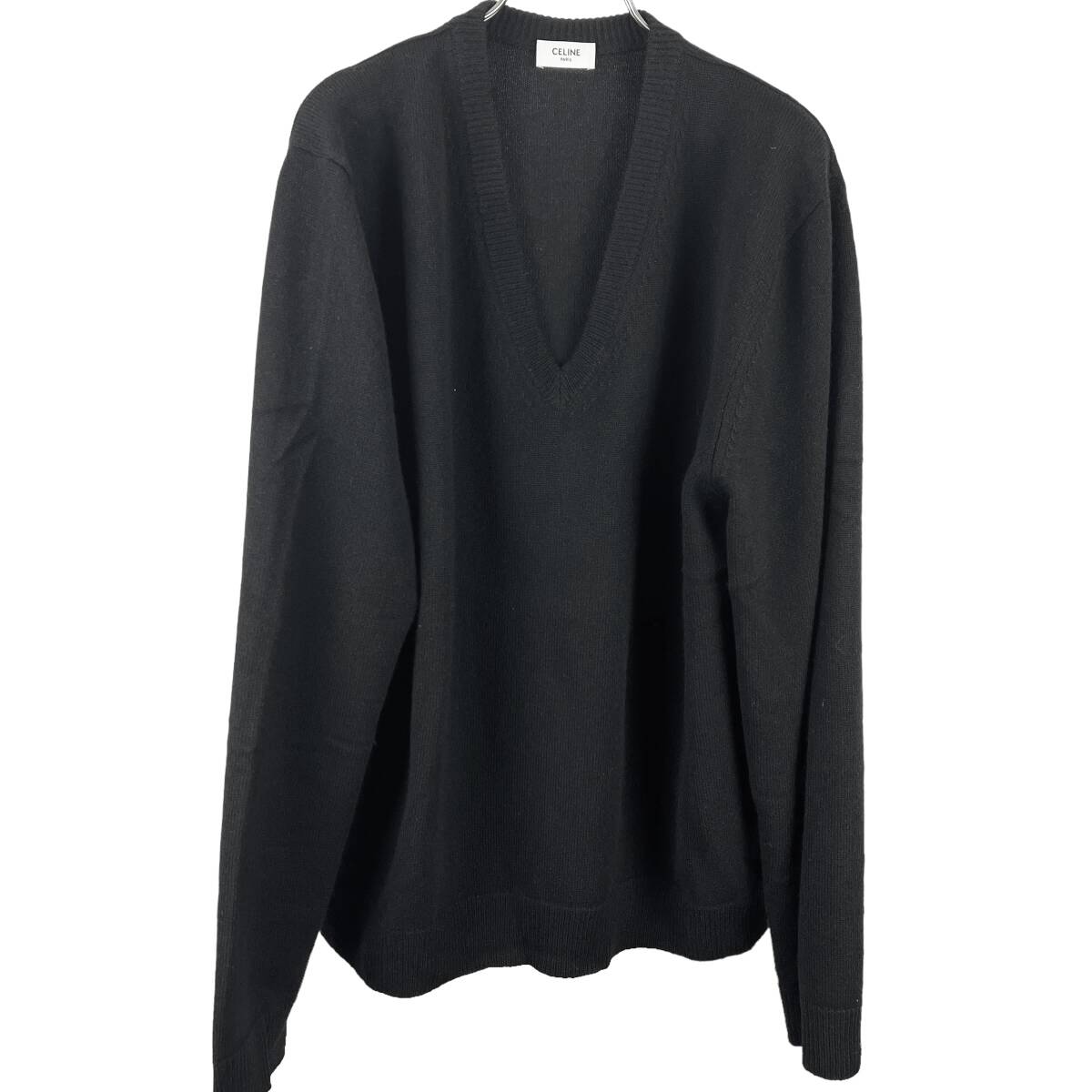 Celine(セリーヌ) Casual Cashmere Longsleeve Sweater Knit (black)_画像1