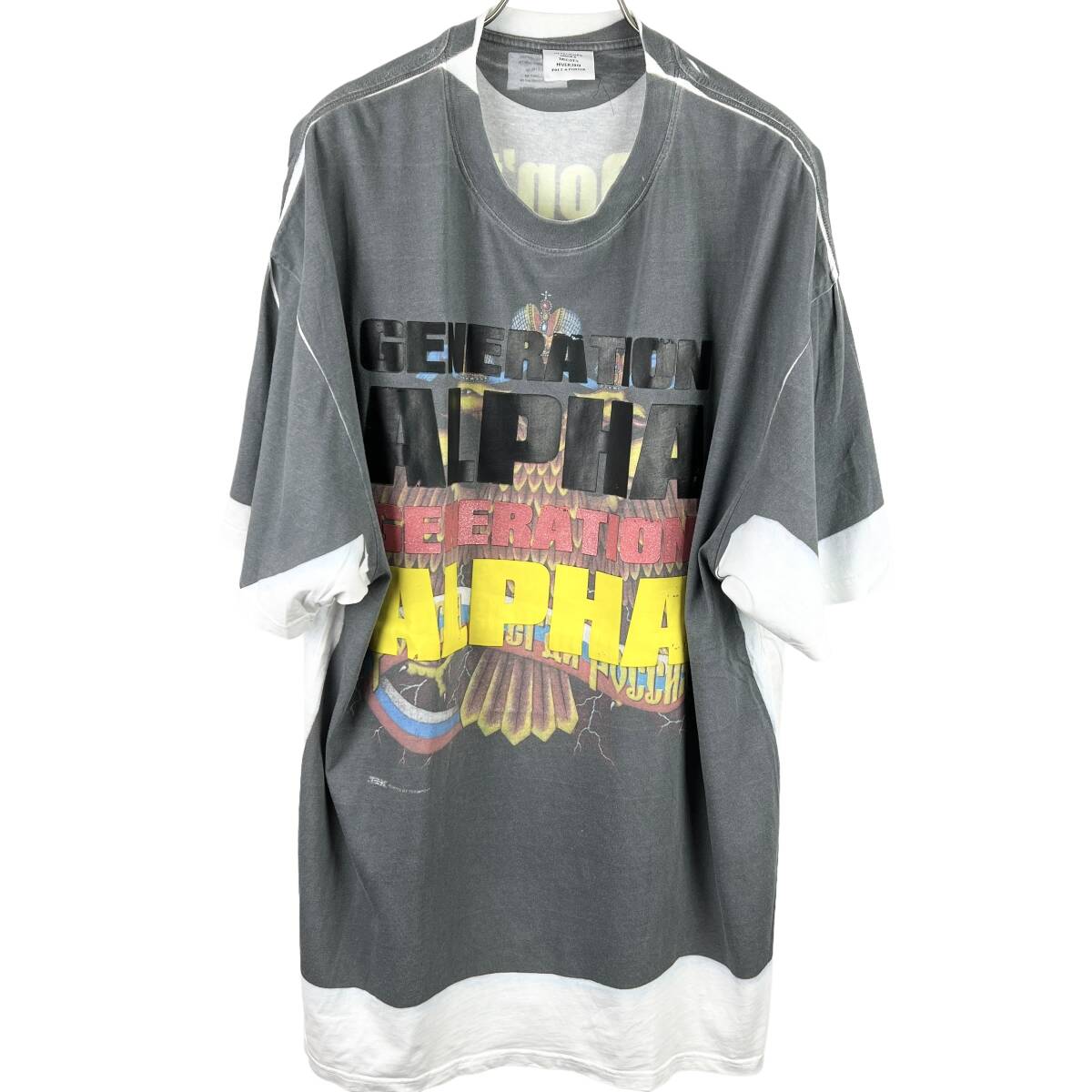 Vetements(ヴェットモン) Generation Alpha Tee ジェネレーションアルファ転写プリント半袖Tシャツ 18AW T Shirt (grey)_画像2