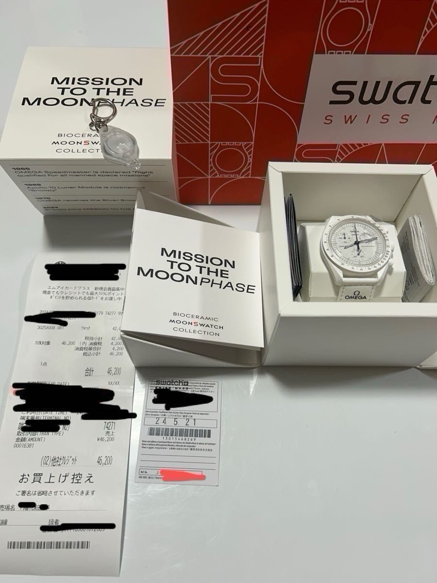 Snoopy×OMEGA×Swatch BIOCERAMIC THE MOONPHASE White スヌーピー オメガスウォッチ