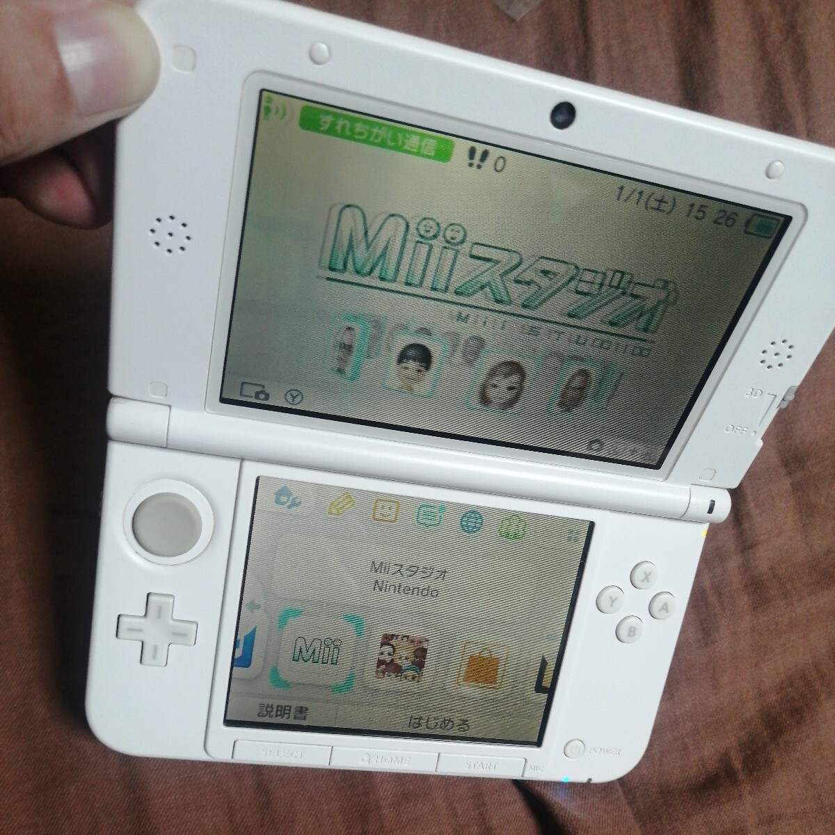 Nintendo 3DSLL ホワイト SPR-001 タッチペン 画面シール 上下 動作確認 任天堂 ネコポス 税なし_画像4
