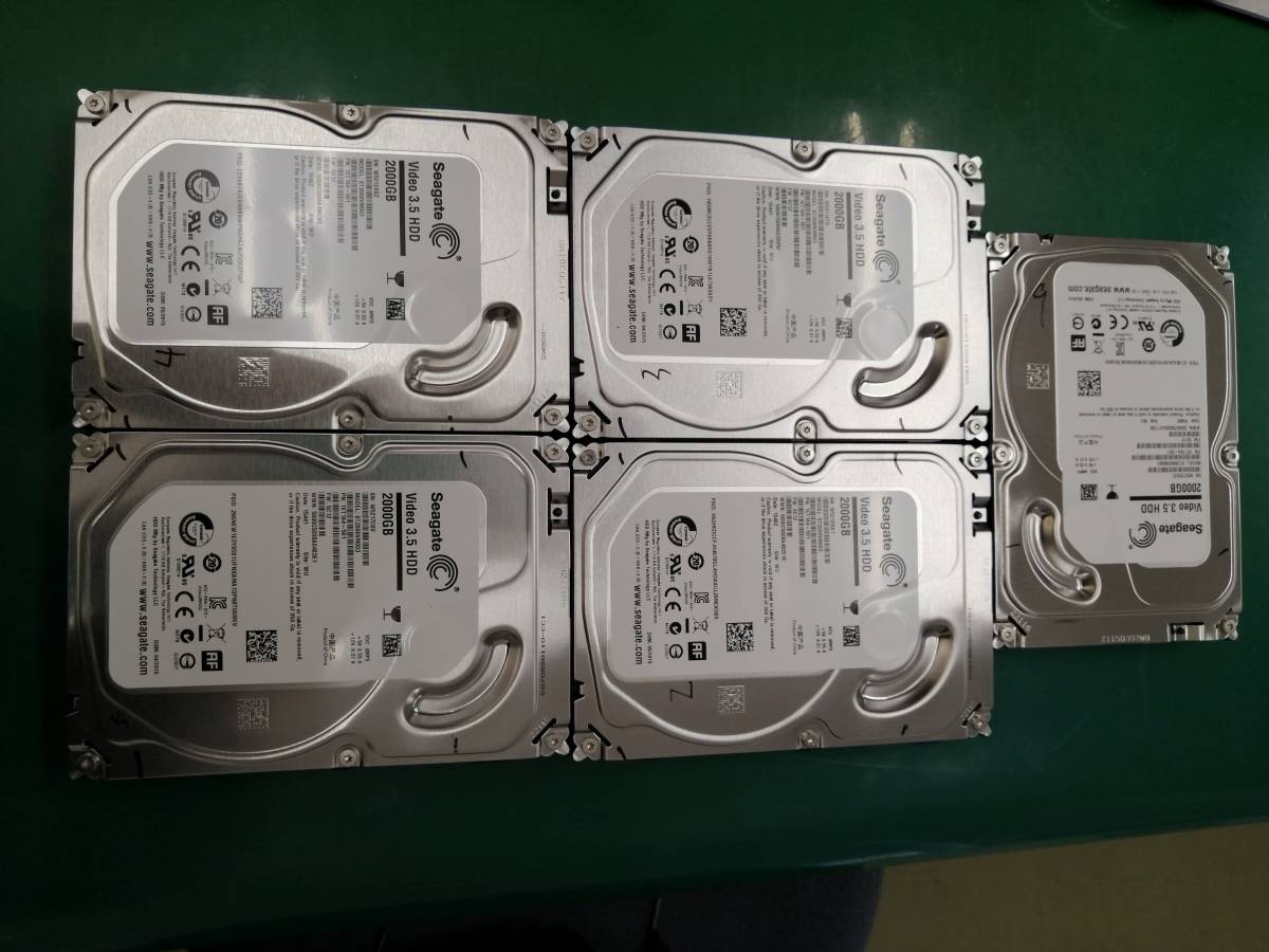 【開封済み品】Seagate ハードディスク 2TB 3.5インチ HDD SATA 5個セット_画像1