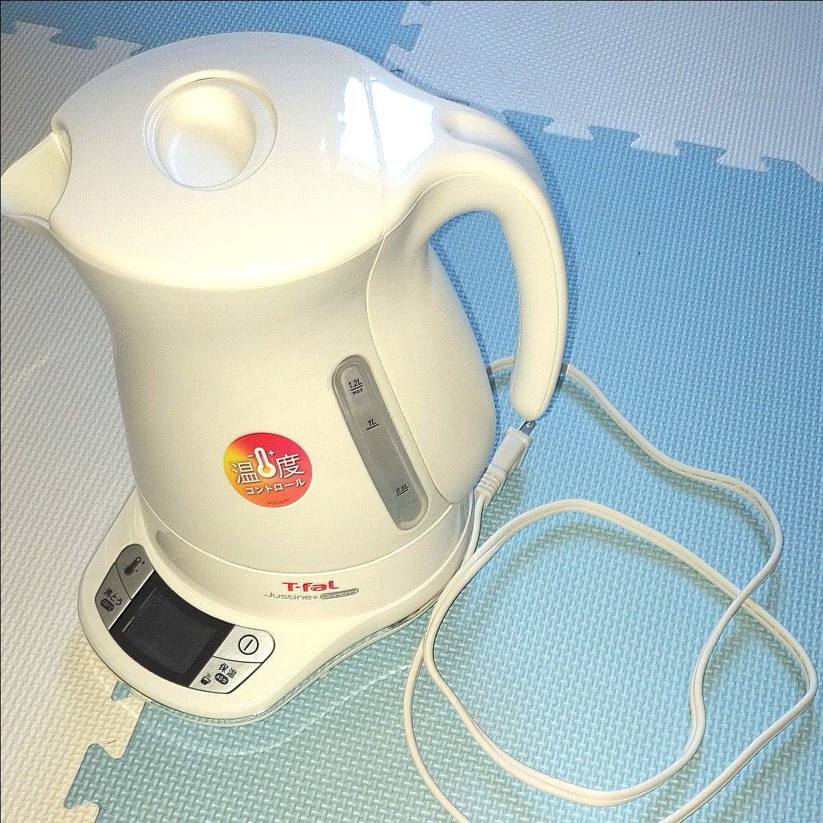 ジャスティン プラス コントロール 1.2L KO7551JP （ホワイト）中古 電気ケトル ティファール T-fal