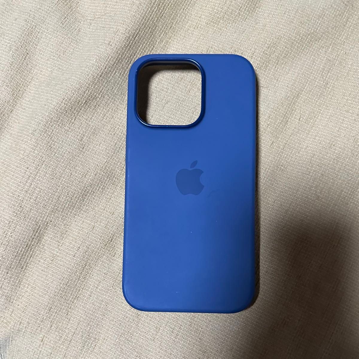 アップル　純正　iPhone 14 pro シリコンケース　カバー　ストームブルー　magsafe 美品
