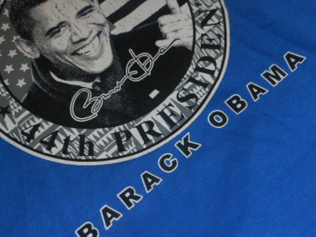『送料無料です』 ◆アメリカ合衆国 第44代　バラク・オバマ 大統領 ◆Tシャツ 身幅43cm 着丈65cm_画像4