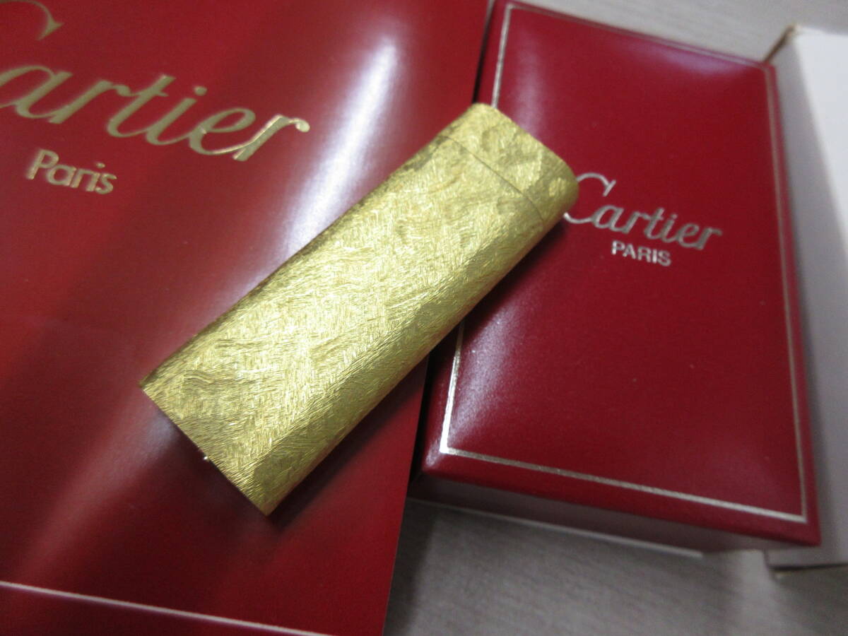  Cartier カルティエ ガスライター ライター オーバル型 ゴールド 箱付き★火花着火どちらも未確認_画像2