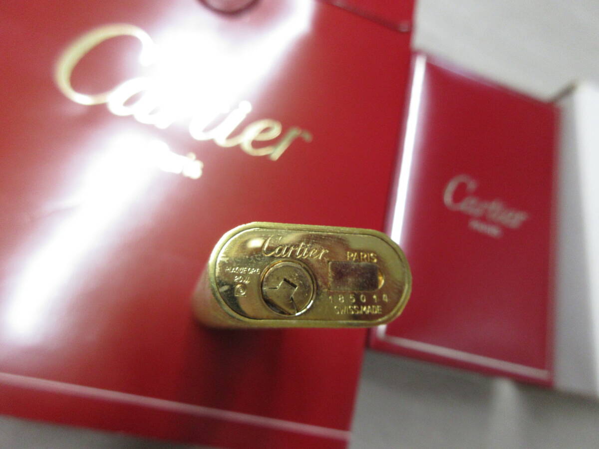  Cartier カルティエ ガスライター ライター オーバル型 ゴールド 箱付き★火花着火どちらも未確認_画像5